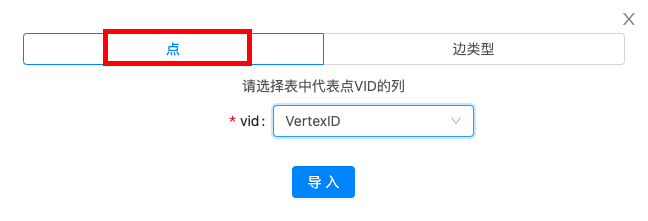 选择代表点 VID 的列名